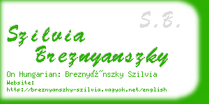 szilvia breznyanszky business card